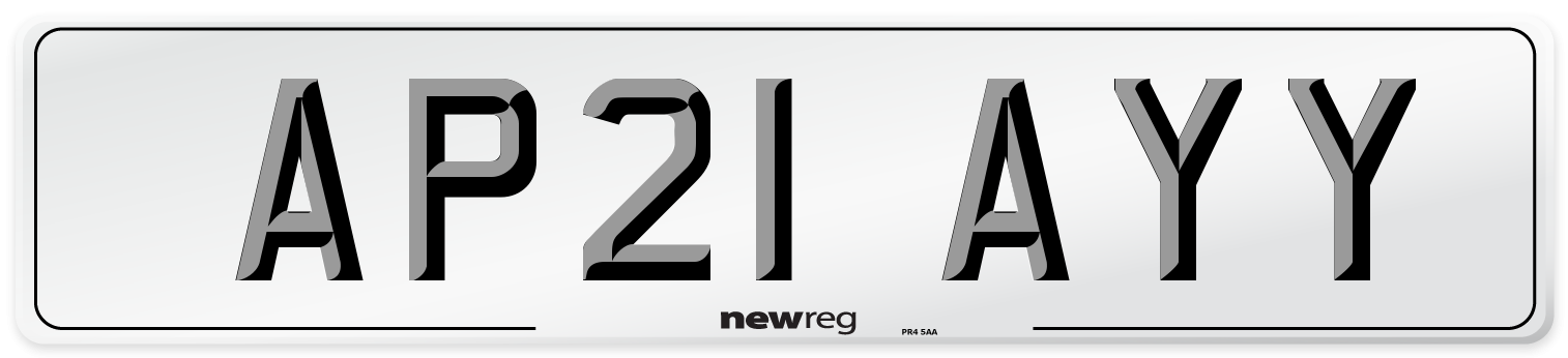 AP21 AYY Number Plate from New Reg